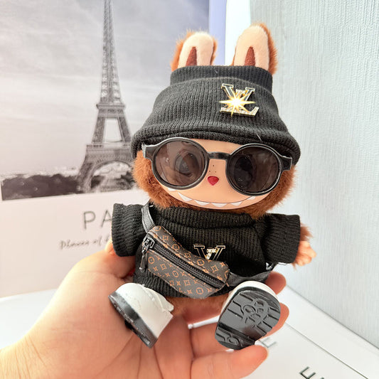 Designer Styles-L1 - Black Set(Sunglasses + Hat + Sweater + Shoes + Bag)