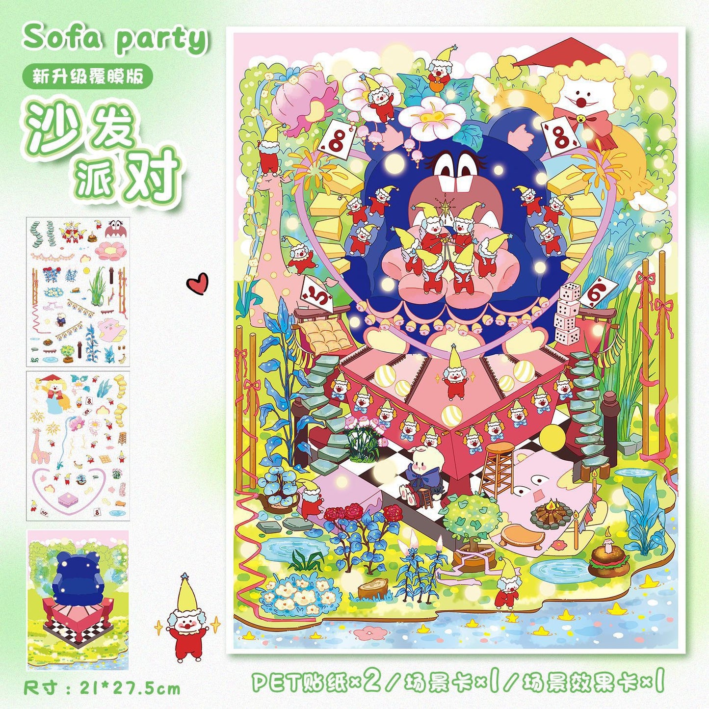 Steady Explorer Cute  DIY 3D Scene Stickers  Miniature Scenes Random styles (Over 100 Styles Without Duplication)