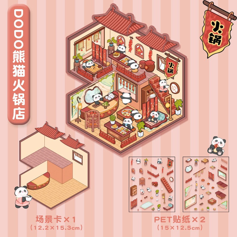 Beginner Start Cute  DIY 3D Scene Stickers  Miniature Scenes Random styles (Over 100 Styles Without Duplication)